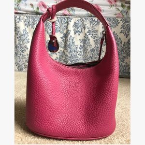 Dooney & Bourke hot pink pebbled leather hand bag